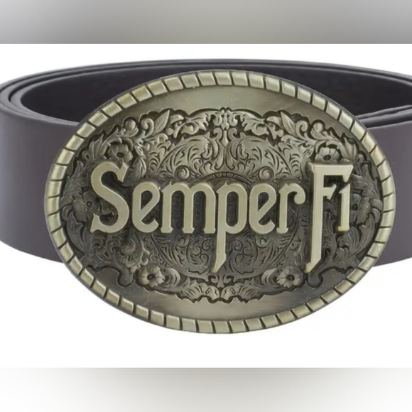 New USMC Marine Corps Semper fi Belt Buckle Choose color - Picture 2 of 6